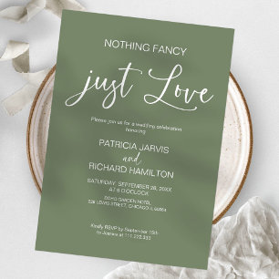 Nichts Besonderes, nur Liebe Intime Hochzeit Einladung