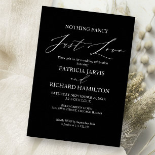 Nichts Besonderes, nur Liebe Intime Hochzeit Einladung