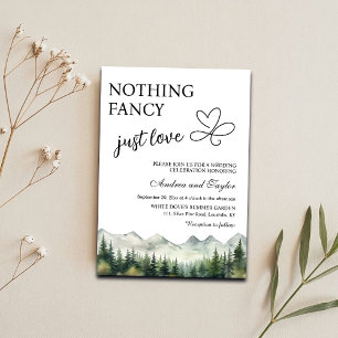 Nichts Besonderes, nur Liebe, lockere Hochzeit Einladung
