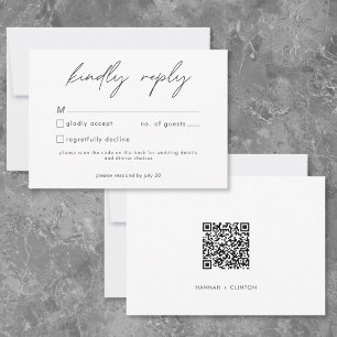 Nichts Besonderes, nur Liebe Minimalistische Hochz RSVP Karte