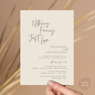 Nichts Besonderes, Nur Liebe, Moderne Hochzeitsdin Einladung