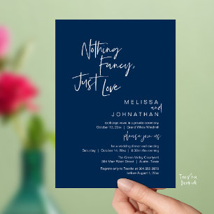 Nichts Besonderes, nur Liebe, moderne Hochzeitsdin Einladung