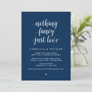 Nichts Besonderes, nur Liebe, Navy Blau, Flitterwo Einladung