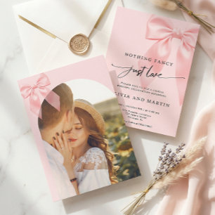 Nichts Besonderes Nur Liebe Rosa Schleife Foto Hoc Einladung