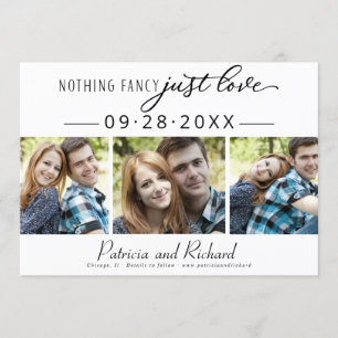 Nichts Besonderes, nur Liebe Save The Date 3 Foto Einladung