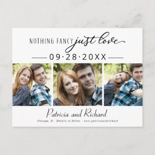 Nichts Besonderes, nur Liebe Save The Date 3 Foto Postkarte