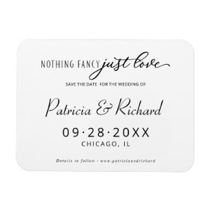 Nichts Besonderes, nur Liebe Save The Date ohne Fo Magnet