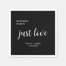 Nichts Besonderes, nur Liebe Schwarze Hochzeit Serviette