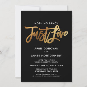 Nichts Extravagant nur Liebe Brush Typografie Einl Einladung