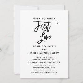 Nichts Extravagant nur Liebe Brush Typografie Einladung