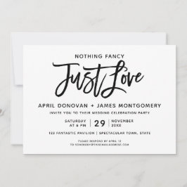 Nichts Extravagant nur Liebe Brush Typografie Einladung