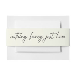 Nichts Extravagant, nur Liebe Classic Elegante Hoc Einladungsbanderole
