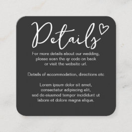 Nichts Extravagant, nur Liebe einfacher QR-Code Begleitkarte