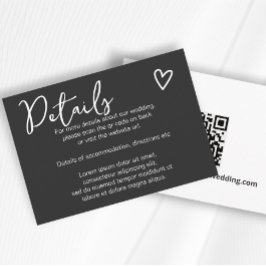 Nichts Extravagant, nur Liebe einfacher QR-Code Begleitkarte