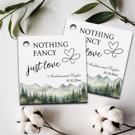 Nichts Extravagant nur Liebe Elegante Hochzeit Geschenkanhänger