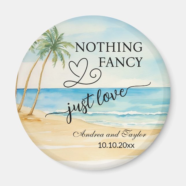 Nichts Extravagant nur Liebe Elegante Hochzeitsgun Magnet (Vorne)