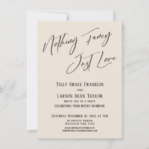 Nichts Extravagant, nur Liebe Elegante Typografie  Einladung