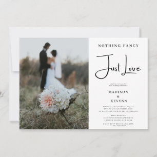 Nichts Extravagant nur Liebe Elopement Foto Einlad Einladung