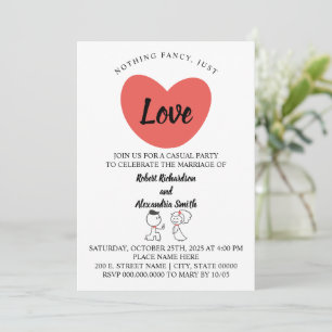 Nichts Extravagant nur Liebe Elopement Hochzeit Co Einladung