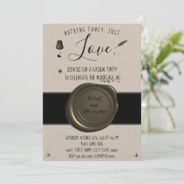 Nichts Extravagant nur Liebe Elopement Pen & Inkwe Einladung
