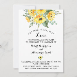 Nichts Extravagant nur Liebe Elopement Sonnenblume Einladung