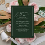 Nichts Extravagant nur Liebe Emerald Lässig Weddin Einladung<br><div class="desc">Mit diesem modernen, trendigen und rustikalen smaragdgrünen Farbdesign mit handgeschriebener Schrifttyp schaffen Sie die perfekte Einladung für eine lässige Hochzeit oder ein Empfang nach der Entstehung. Kontaktieren Sie Designer für passende Produkte. Vielen Dank für die Unterstützung unseres kleinen Unternehmens, wir wissen es wirklich zu schätzen! Wir freuen uns sehr, dass...</div>