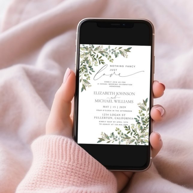 Nichts Extravagant nur Liebe Eukalyptus Lässig Hoc Einladung (Von Creator hochgeladen)