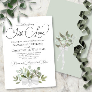 Nichts Extravagant nur Liebe! Eukalyptus Wedding Einladung