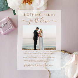 Nichts Extravagant nur Liebe Foto Hochzeit Empfang Acryleinladungen