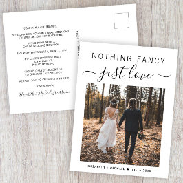 Nichts Extravagant nur Liebe Foto Hochzeit Empfang Einladungspostkarte