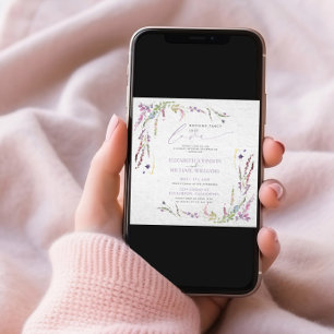 Nichts Extravagant nur Liebe Foto Lässig Hochzeit  Einladung