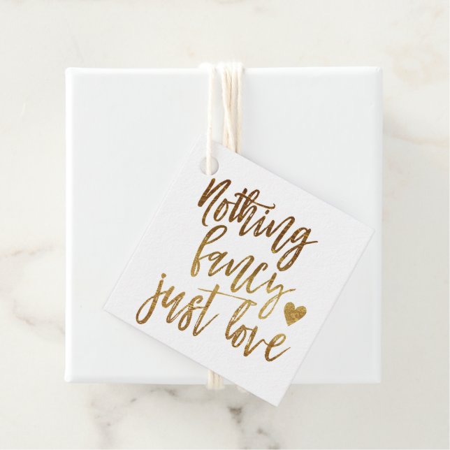 Nichts Extravagant nur Liebe | Gold Heart Micro We Geschenkanhänger (Beispiel)