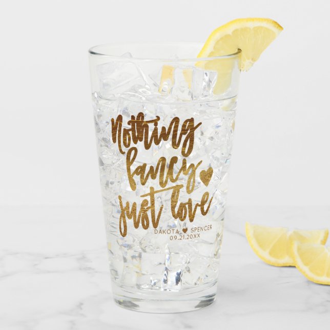 Nichts Extravagant nur Liebe | Gold Heart Micro We Glas (Rückseite Ice)