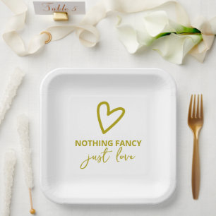 Nichts Extravagant nur Liebe Groovy Green Wedding Pappteller
