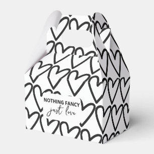 Nichts Extravagant, nur Liebe Herz Muster Hochzeit Geschenkschachtel