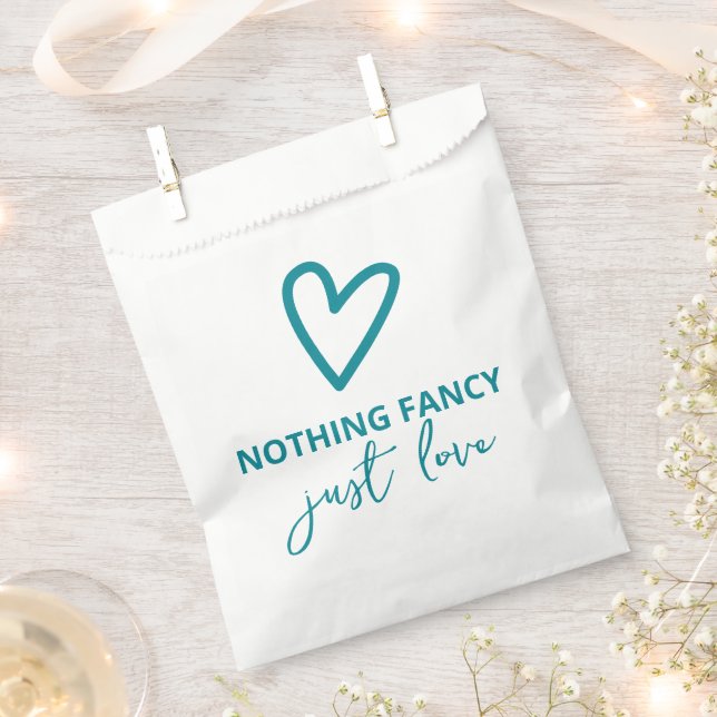 Nichts Extravagant nur Liebe Herz Retro Hochzeit Geschenktütchen (Ausgeschnitten)
