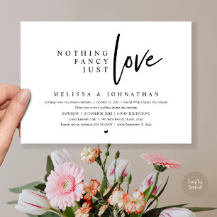 Nichts Extravagant, nur Liebe Hochzeit Abendessen Einladung