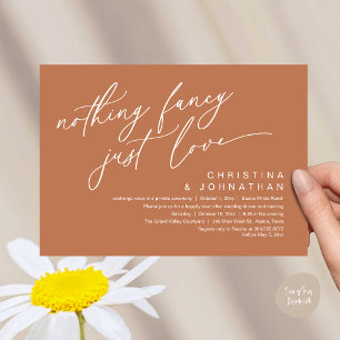 Nichts Extravagant nur Liebe Hochzeit Abendessen P Einladung