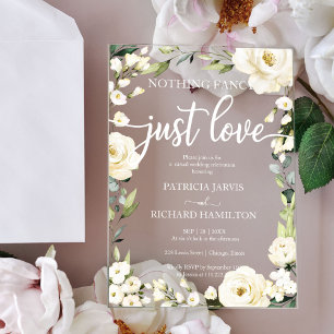 Nichts Extravagant nur Liebe Hochzeit Acryleinladungen