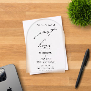 Nichts Extravagant nur Liebe Hochzeit Acryleinladungen