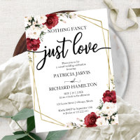 Nichts Extravagant nur Liebe Hochzeit Burgundy Geo