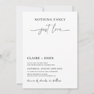 Nichts Extravagant nur Liebe Hochzeit Einladung