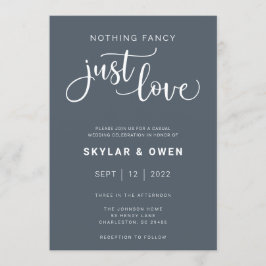 Nichts Extravagant nur Liebe Hochzeit Einladung