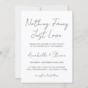 Nichts Extravagant nur Liebe Hochzeit Foto Einladung