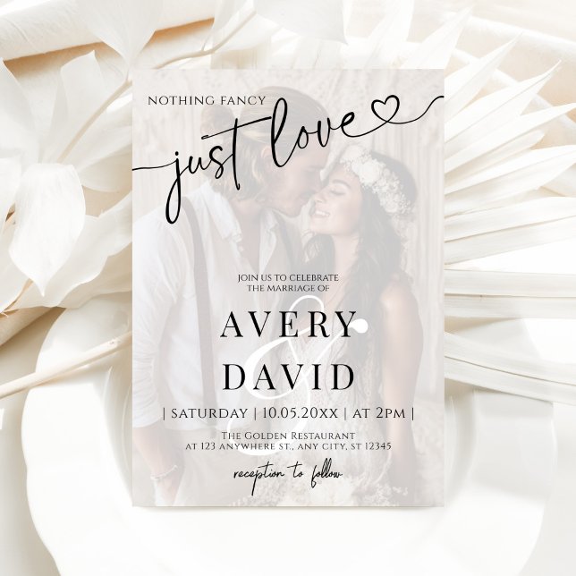 Nichts Extravagant nur Liebe Hochzeit Foto Einladung (Von Creator hochgeladen)