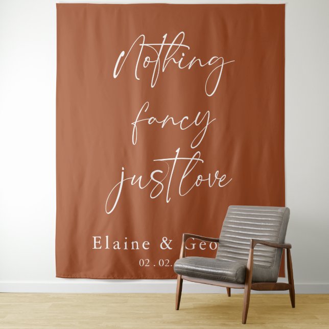Nichts Extravagant nur Liebe Hochzeit Foto Hinterg Wandteppich (Beispiel)