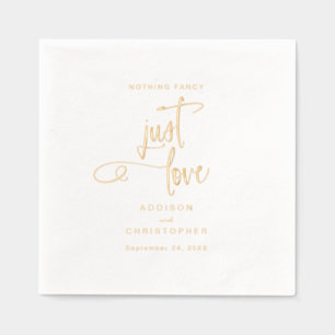 Nichts Extravagant nur Liebe Hochzeit Gold Servietten Mit Folie