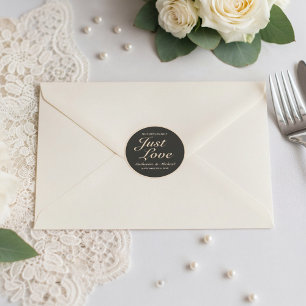 Nichts Extravagant nur Liebe Hochzeit Runder Aufkleber