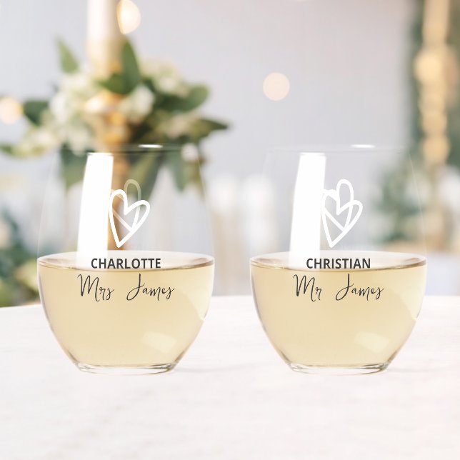 Nichts Extravagant nur Liebe Hochzeit Weinglas Ohne Stiel (Insitu (Hochzeit))