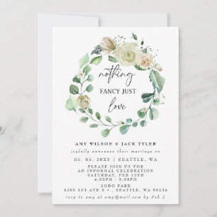 Nichts Extravagant nur Liebe Hochzeitsankündigung Karte